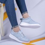 کفش اسپورت چرم زنانه مدل ملودی بندی - تصویر 8